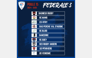 Fédéral 3 Poule 15 saison 2024-2025