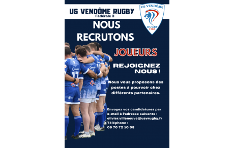 NOUS RECRUTONS JOUEURS 🏉